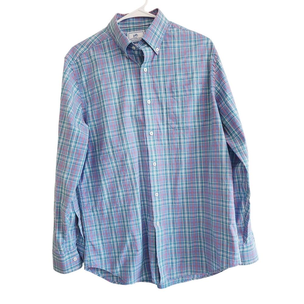 M Southern Tide plaid button down